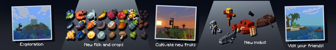 Panorama of the Minecraft Bedrock Marketplace product Island Dimension created by FineArts.