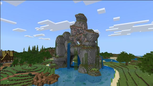 Screenshot of the Minecraft Bedrock Marketplace product Mountain's heart created by FineArts.