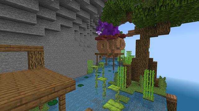 Screenshot of the Minecraft Bedrock Marketplace product Spiral Parkour created by FineArts.