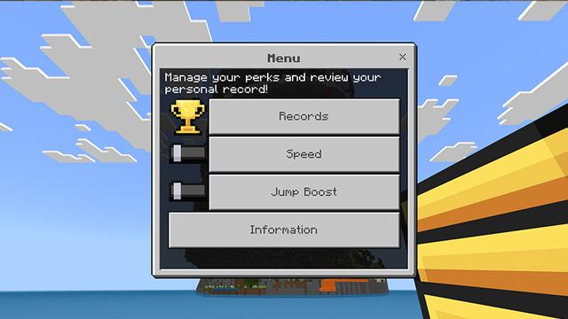 Screenshot of the Minecraft Bedrock Marketplace product Spiral Parkour created by FineArts.