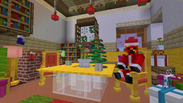 Screenshot of the Minecraft Bedrock Marketplace product Holiday Furniture created by FireGames.