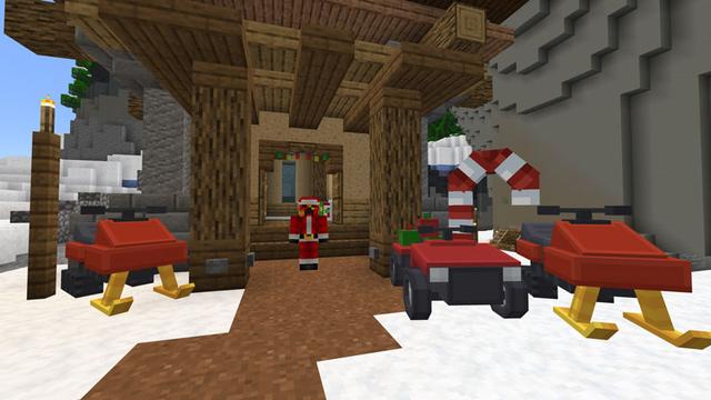 Screenshot of the Minecraft Bedrock Marketplace product Holiday Furniture created by FireGames.