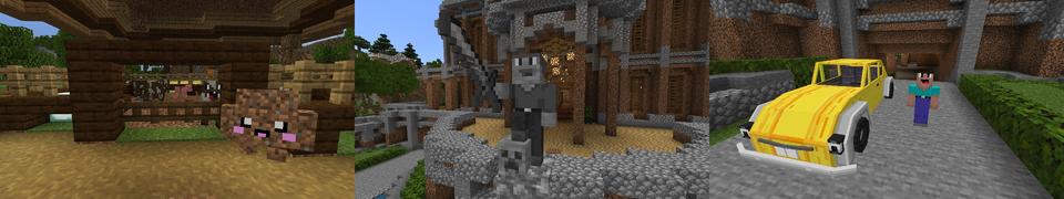 Panorama of the Minecraft Bedrock Marketplace product Noob1234 Difficulty Mode created by FireGames.