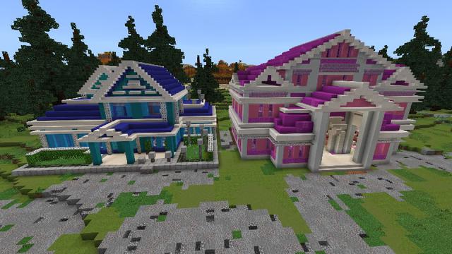 Screenshot of the Minecraft Bedrock Marketplace product PrestonPlayz Craftable Houses created by FireGames.
