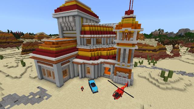 Screenshot of the Minecraft Bedrock Marketplace product PrestonPlayz Craftable Houses created by FireGames.