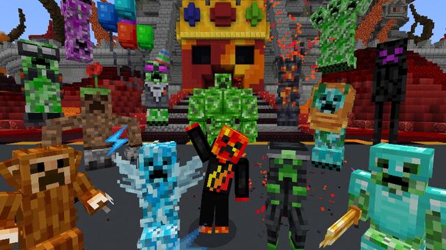 Screenshot of the Minecraft Bedrock Marketplace product PrestonPlayz Creepers+ created by FireGames.