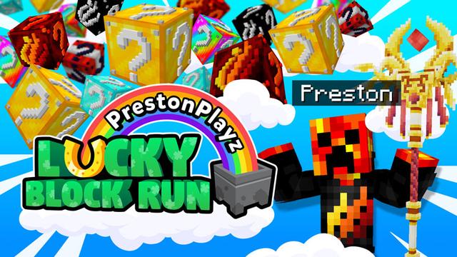 Thumbnail of the Minecraft Bedrock Marketplace product PrestonPlayz Lucky Block Run created by FireGames.