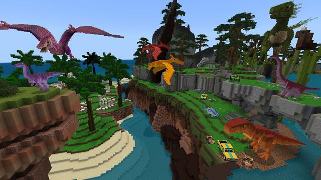 Screenshot of the Minecraft Bedrock Marketplace product Les dinosaures artisanaux de Preston created by FireGames.