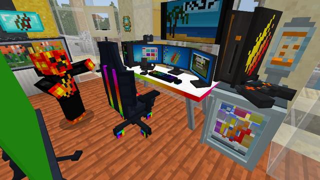 Screenshot of the Minecraft Bedrock Marketplace product Preston's YouTuber Simulator created by FireGames.
