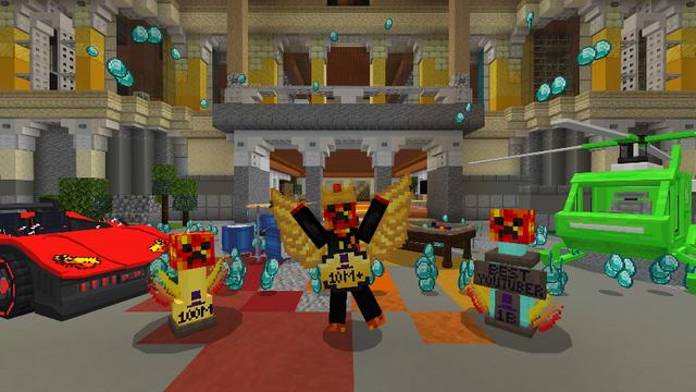 Screenshot of the Minecraft Bedrock Marketplace product Preston's YouTuber Simulator created by FireGames.