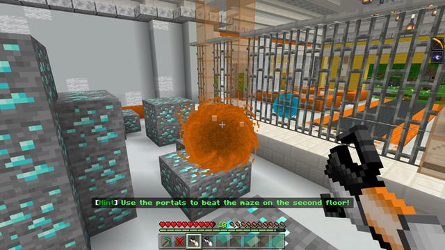 Screenshot of the Minecraft Bedrock Marketplace product Stealing PrestonPlayz Diamonds created by FireGames.