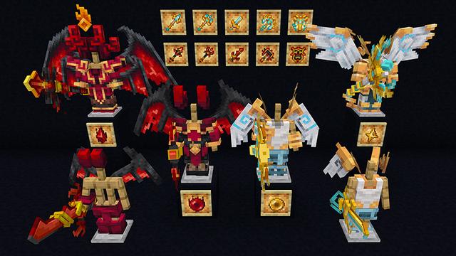 Screenshot of the Minecraft Bedrock Marketplace product Angels & Demons Add-On created by Float Studios.