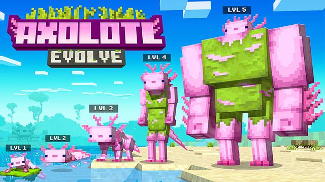 Thumbnail of the Minecraft Bedrock Marketplace product Axolotl Evolve created by Float Studios.