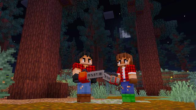 Screenshot of the Minecraft Bedrock Marketplace product Forest Craft Add-On created by Float Studios.