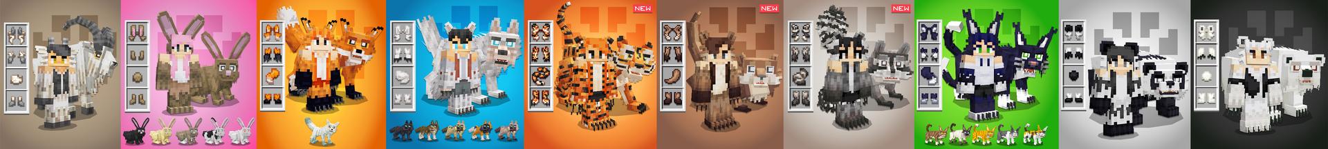 Panorama of the Minecraft Bedrock Marketplace product Fur Craft Add-On created by Float Studios.
