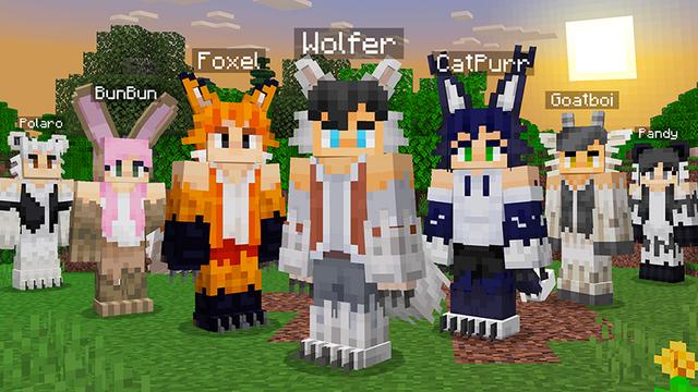 Screenshot of the Minecraft Bedrock Marketplace product Fur Craft Add-On created by Float Studios.
