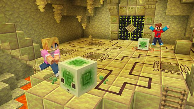 Screenshot of the Minecraft Bedrock Marketplace product Sulfur Strongholds Add-On created by Float Studios.
