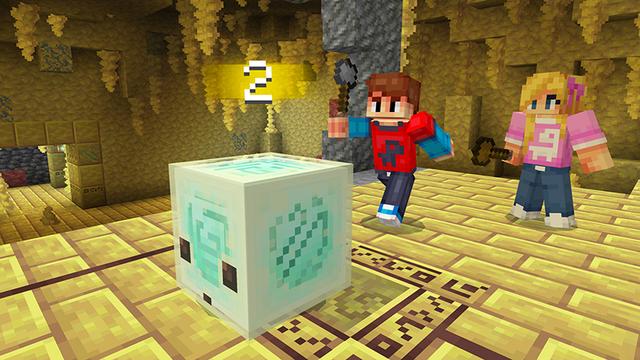 Screenshot of the Minecraft Bedrock Marketplace product Sulfur Strongholds Add-On created by Float Studios.