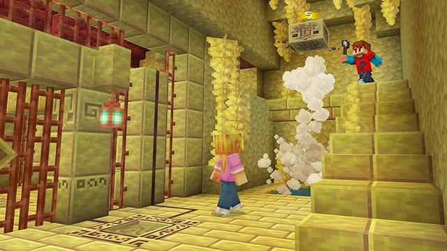 Screenshot of the Minecraft Bedrock Marketplace product Sulfur Strongholds Add-On created by Float Studios.