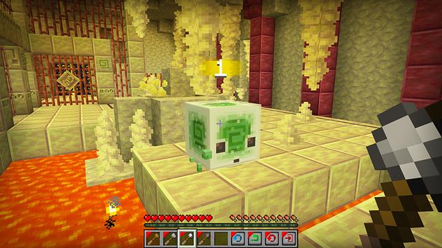 Screenshot of the Minecraft Bedrock Marketplace product Sulfur Strongholds Add-On created by Float Studios.