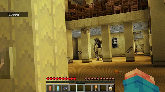 Screenshot of the Minecraft Bedrock Marketplace product The Backrooms Darkness created by Float Studios.