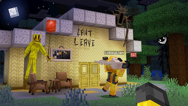 Screenshot of the Minecraft Bedrock Marketplace product El Add-On Backrooms V2.0 created by Float Studios.