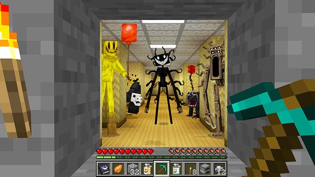 Screenshot of the Minecraft Bedrock Marketplace product El Add-On Backrooms V2.0 created by Float Studios.