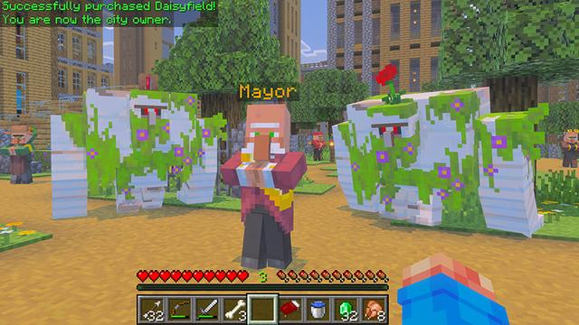 Screenshot of the Minecraft Bedrock Marketplace product Village Cities Add-On created by Float Studios.
