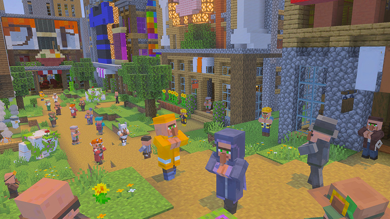 Screenshot of the Minecraft Bedrock Marketplace product Village Cities Add-On created by Float Studios.