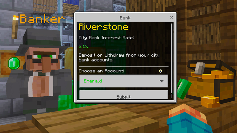 Screenshot of the Minecraft Bedrock Marketplace product Village Cities Add-On created by Float Studios.