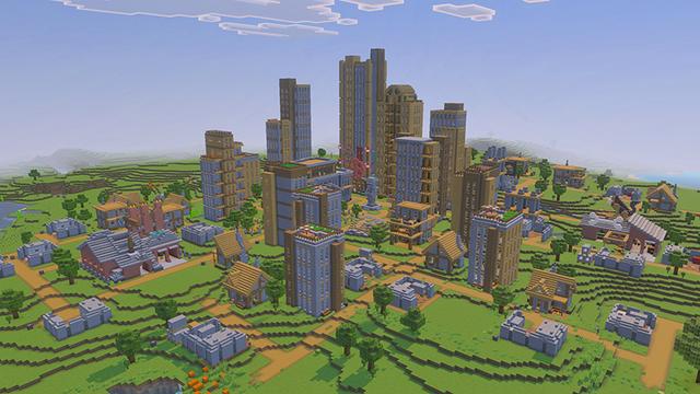 Screenshot of the Minecraft Bedrock Marketplace product Village Cities Add-On created by Float Studios.