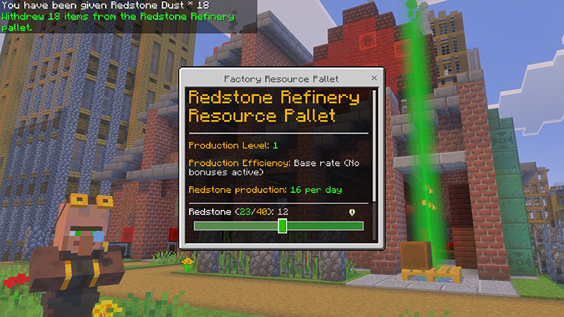 Screenshot of the Minecraft Bedrock Marketplace product Village Cities Add-On created by Float Studios.