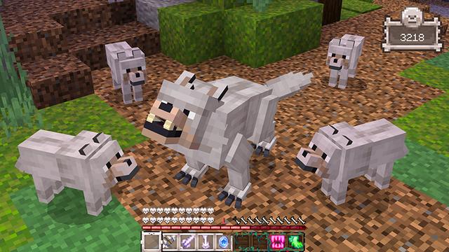 Screenshot of the Minecraft Bedrock Marketplace product Wolf Evolve created by Float Studios.