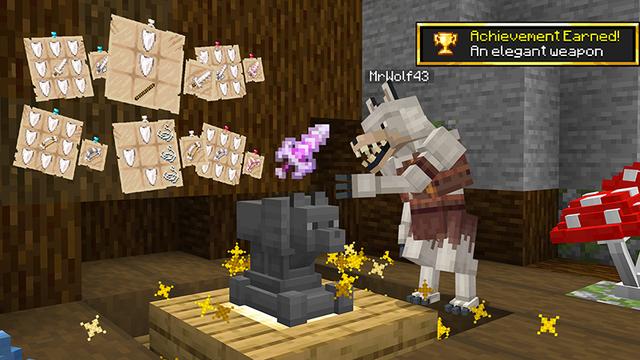 Screenshot of the Minecraft Bedrock Marketplace product Wolf Evolve created by Float Studios.