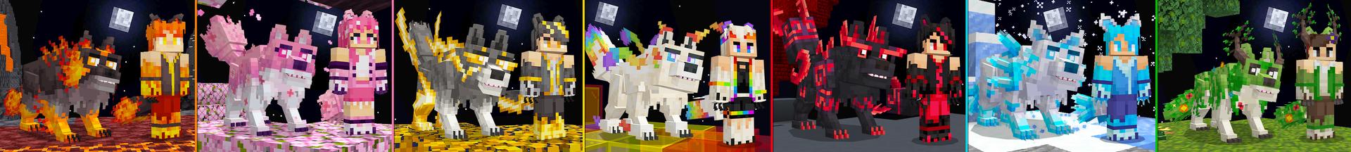 Panorama of the Minecraft Bedrock Marketplace product Wolf Life created by Float Studios.