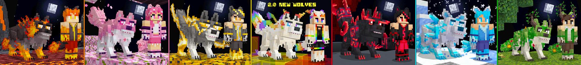 Panorama of the Minecraft Bedrock Marketplace product Wolf Life created by Float Studios.