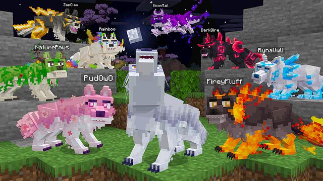 Screenshot of the Minecraft Bedrock Marketplace product Wolf Life created by Float Studios.