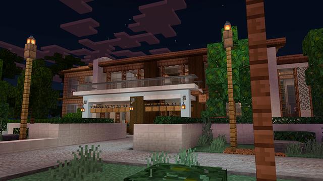 Screenshot of the Minecraft Bedrock Marketplace product Beach House created by Floruit.