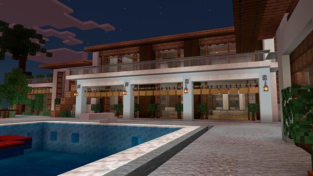 Screenshot of the Minecraft Bedrock Marketplace product Beach House created by Floruit.