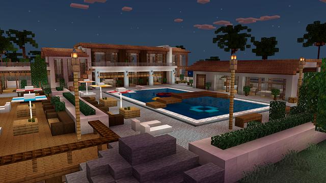 Screenshot of the Minecraft Bedrock Marketplace product Beach House created by Floruit.