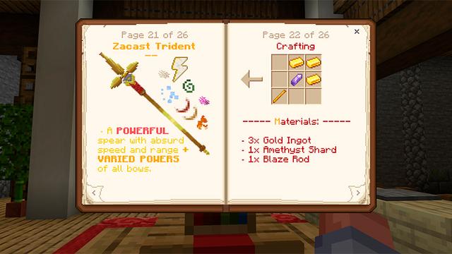 Screenshot of the Minecraft Bedrock Marketplace product Bows+ created by Floruit.