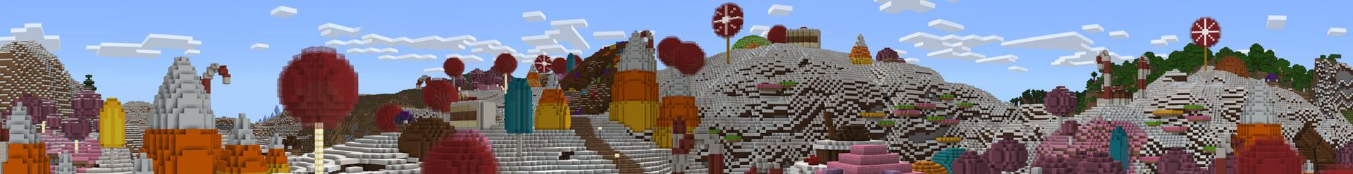 Panorama of the Minecraft Bedrock Marketplace product Candy Adventure created by Floruit.