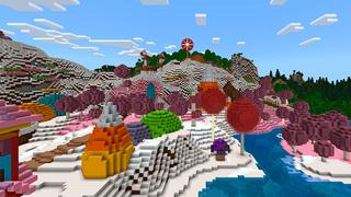 Screenshot of the Minecraft Bedrock Marketplace product Candy Adventure created by Floruit.