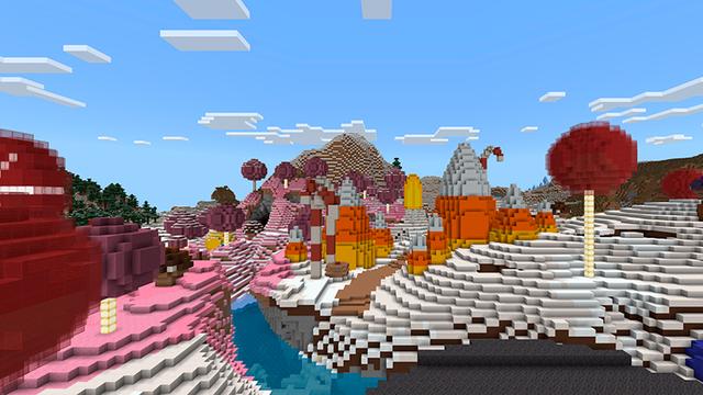 Screenshot of the Minecraft Bedrock Marketplace product Candy Adventure created by Floruit.