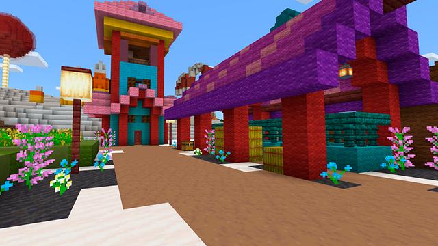Screenshot of the Minecraft Bedrock Marketplace product Candy Adventure created by Floruit.
