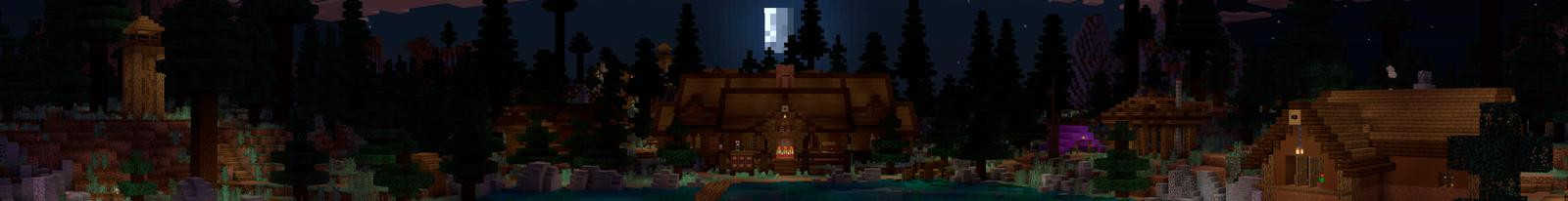 Panorama of the Minecraft Bedrock Marketplace product Cozy Cabin created by Floruit.