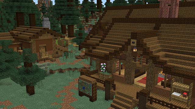 Screenshot of the Minecraft Bedrock Marketplace product Cozy Cabin created by Floruit.