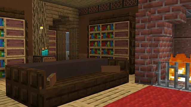 Screenshot of the Minecraft Bedrock Marketplace product Cozy Cabin created by Floruit.