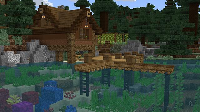 Screenshot of the Minecraft Bedrock Marketplace product Cozy Cabin created by Floruit.