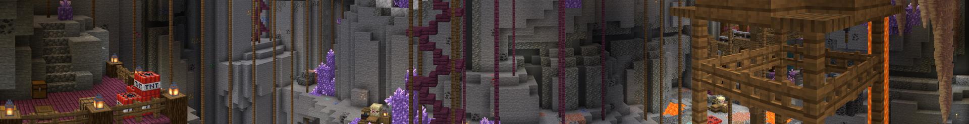Panorama of the Minecraft Bedrock Marketplace product Crystal Cliff created by Floruit.